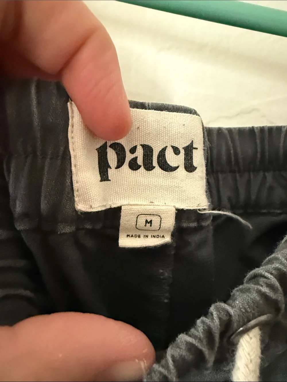 Pact Organic Cotton Women's Charcoal Drawstring Casual Shorts - Picture 2 of 6